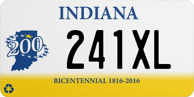 IN license plate 241XL