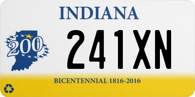 IN license plate 241XN