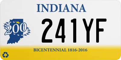 IN license plate 241YF