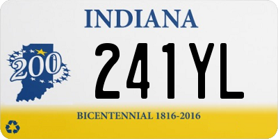 IN license plate 241YL