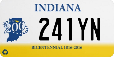 IN license plate 241YN