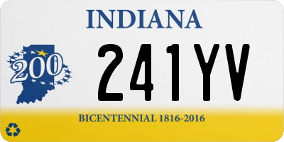 IN license plate 241YV