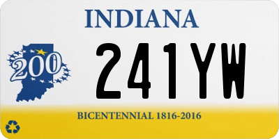 IN license plate 241YW