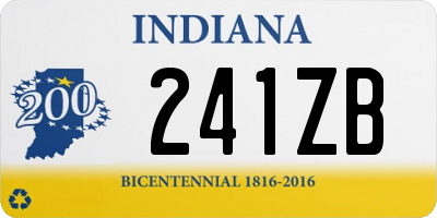 IN license plate 241ZB