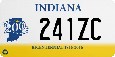 IN license plate 241ZC