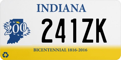 IN license plate 241ZK