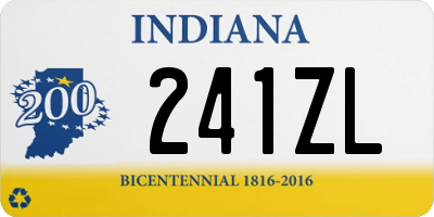 IN license plate 241ZL