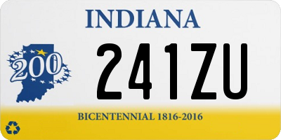 IN license plate 241ZU