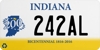 IN license plate 242AL