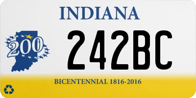 IN license plate 242BC