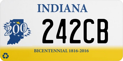 IN license plate 242CB