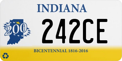 IN license plate 242CE