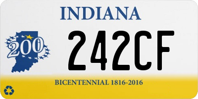 IN license plate 242CF