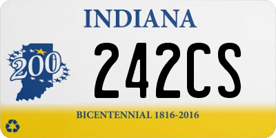 IN license plate 242CS