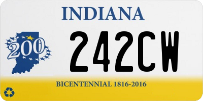 IN license plate 242CW