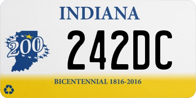 IN license plate 242DC