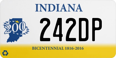 IN license plate 242DP