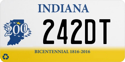 IN license plate 242DT