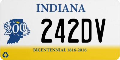 IN license plate 242DV