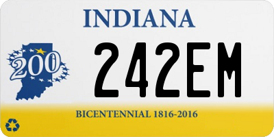 IN license plate 242EM