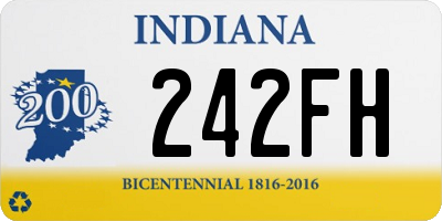 IN license plate 242FH