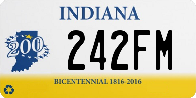 IN license plate 242FM