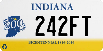 IN license plate 242FT