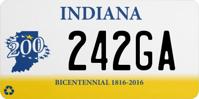 IN license plate 242GA