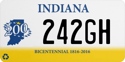 IN license plate 242GH