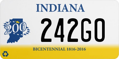 IN license plate 242GO