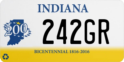 IN license plate 242GR