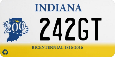 IN license plate 242GT