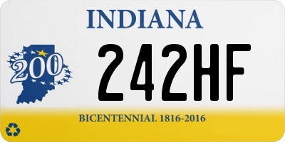 IN license plate 242HF