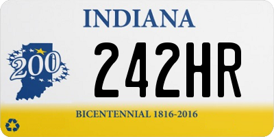 IN license plate 242HR