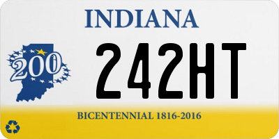 IN license plate 242HT