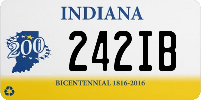 IN license plate 242IB