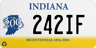 IN license plate 242IF