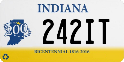 IN license plate 242IT