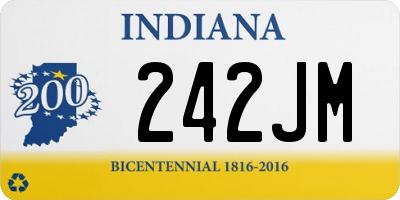 IN license plate 242JM