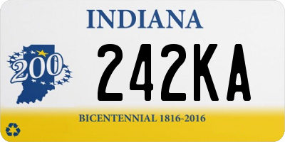 IN license plate 242KA