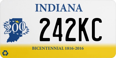 IN license plate 242KC