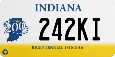 IN license plate 242KI