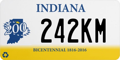 IN license plate 242KM