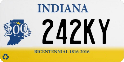 IN license plate 242KY