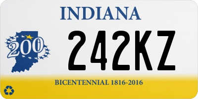 IN license plate 242KZ