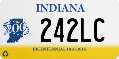 IN license plate 242LC