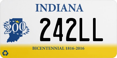 IN license plate 242LL