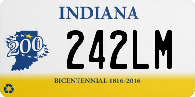 IN license plate 242LM