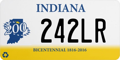 IN license plate 242LR