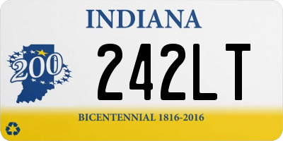 IN license plate 242LT